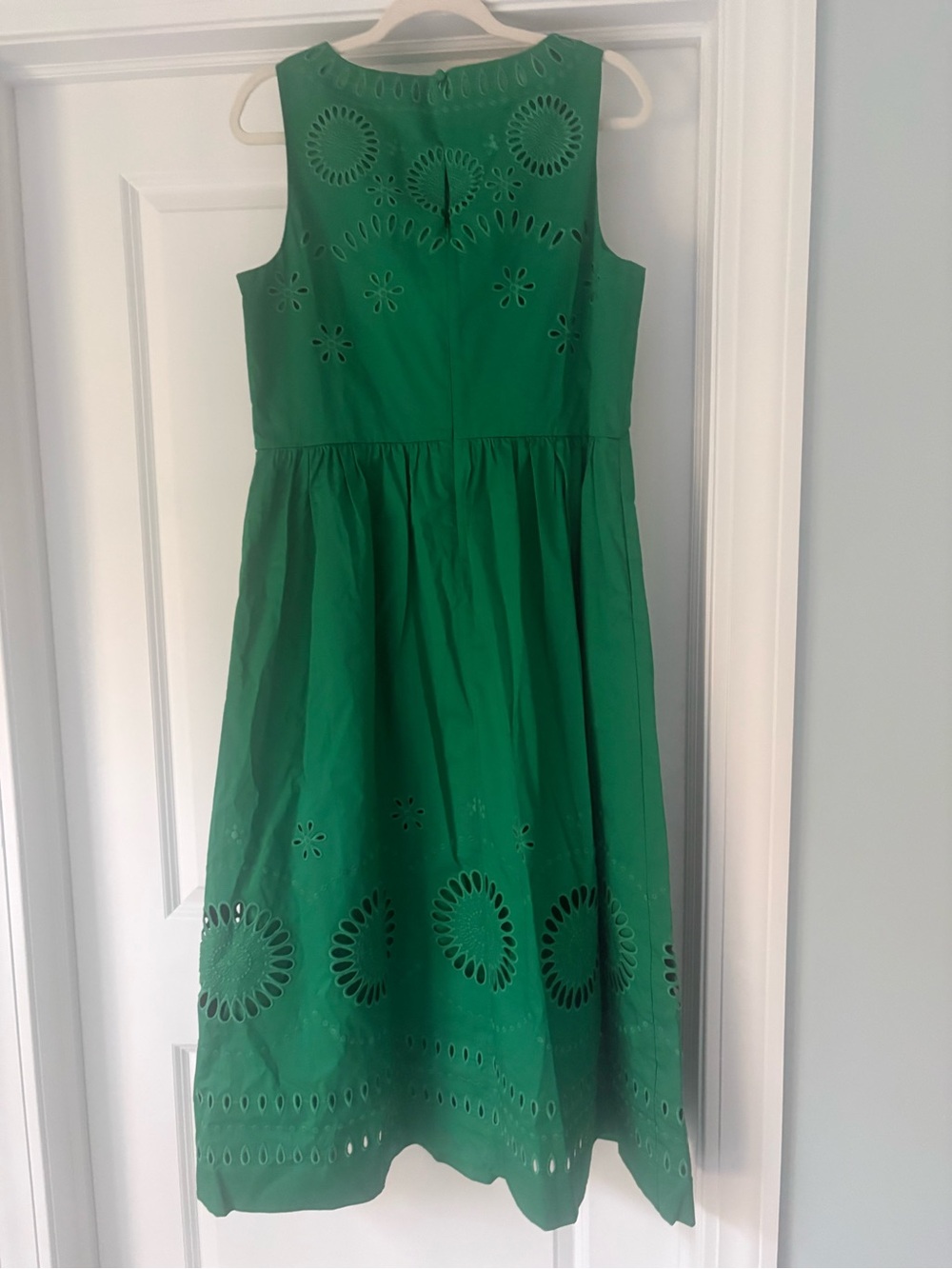 Boden dress NWT US 12 Lauren Broderie midi dress green, cotton, occasion dress - Picture 6 of 15